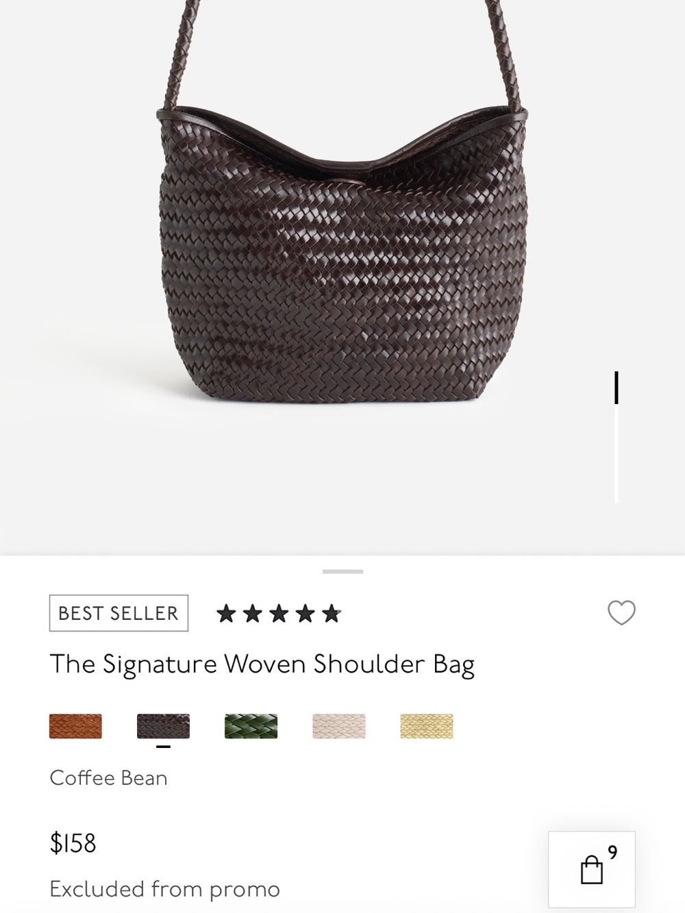 Madewell Signature Woven Shoulder Bag - Coffee Bean